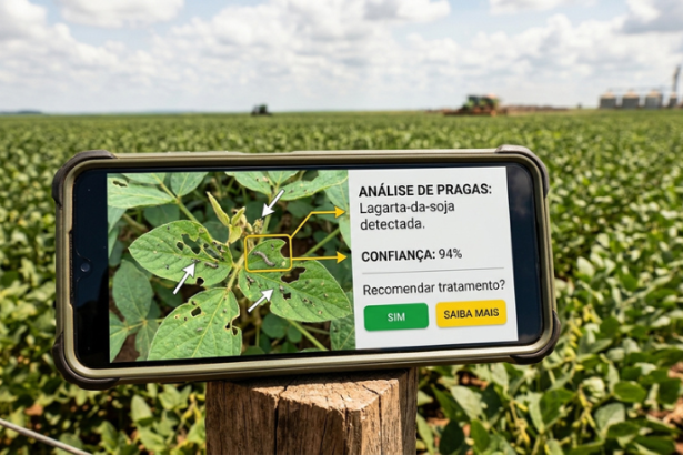 Inteligência artificial criada em Cuiabá pode ajudar produtores de Mato Grosso a identificar pragas pelo celular